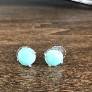 Opal stud earrings.